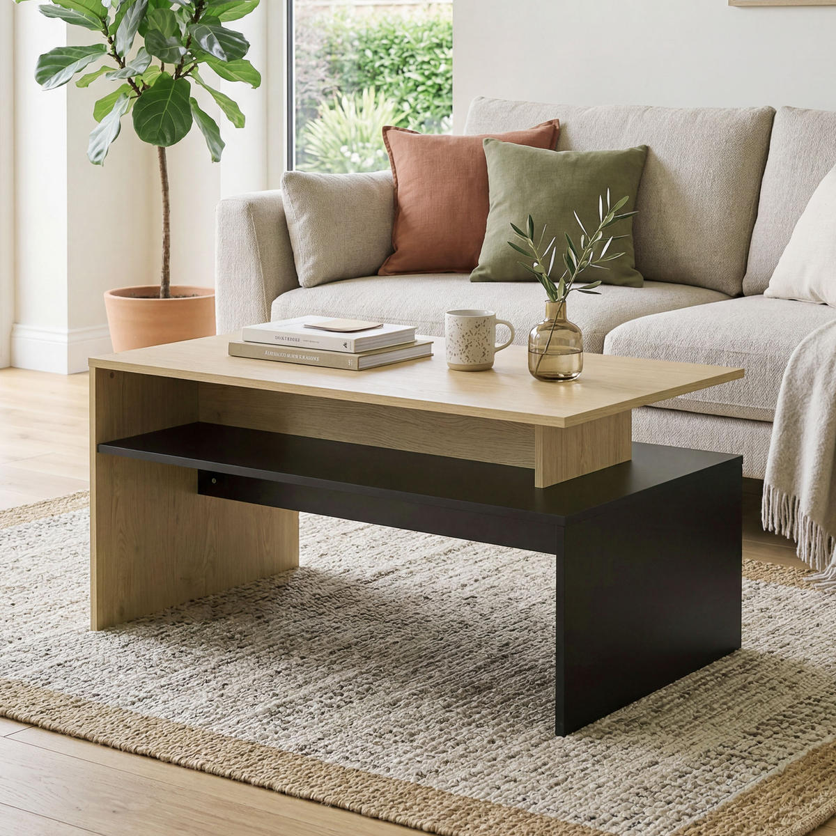 COUCHTISCH Beige 1 Stück - Beige, Kunststoff (95/55/50cm) - GiPP