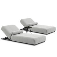 SONNENLIEGENSET TROPEA - Schwarz, Kunststoff (213/32/91cm) - IDIMEX