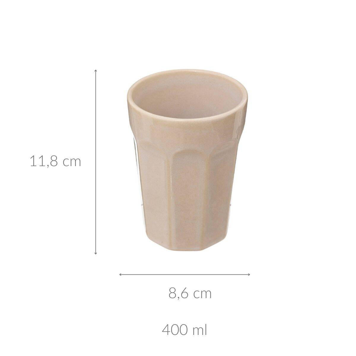 KERAMIKBECHER Roma 400 ml - Beige, Keramik (8.6L) - Secret de Gourmet