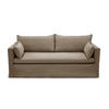 SCHLAFSOFA GERADE Leinen und Baumwolle Eiskastanienbraun 206cm - Hellbraun, Textil (206/93/89cm) - Sia Home