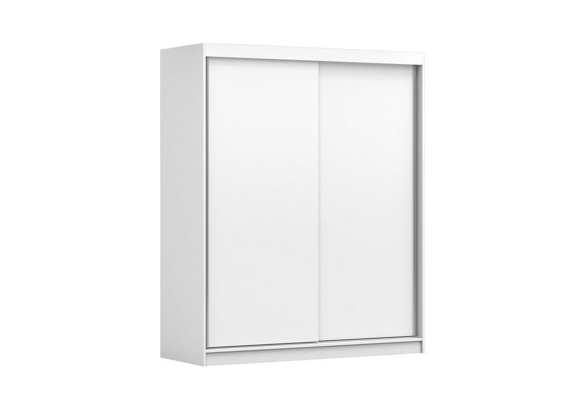 SCHIEBETÜRENSCHRANK - Kleiderschrank EVA 04 - Weiß - Weiß, Holzwerkstoff (160/195/61cm) - Möblo