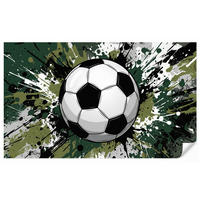 KINDERTAPETE - Fußball - Farbe - Spritzer - Grün - 500x300 cm - Dunkelgrün, Papier (500/300cm) - OnlyWow