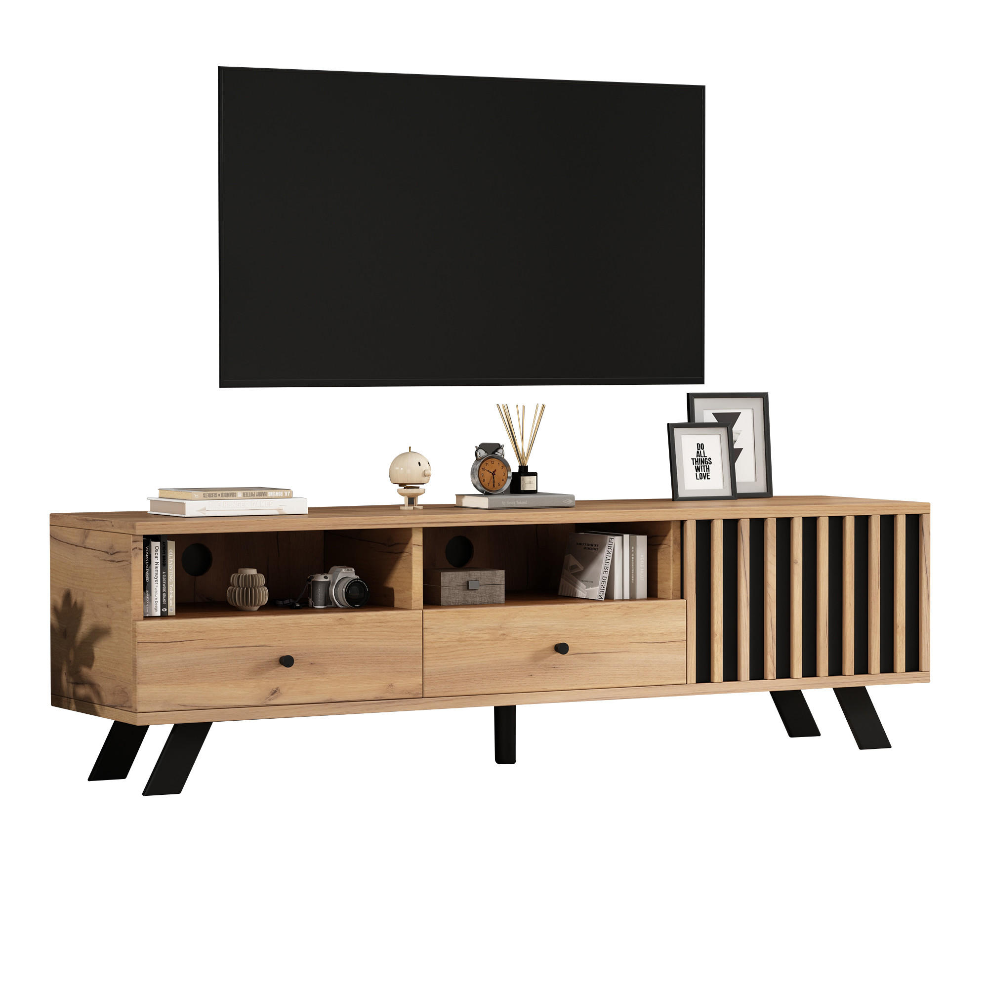 Beauniv Tv-Schrank Braun 38x44x150 cm