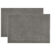 BADEMATTE, 2er-Set, 50x70 cm, 100% Baumwolle, Grau - Anthrazit, Textil (50/70cm) - Zollner