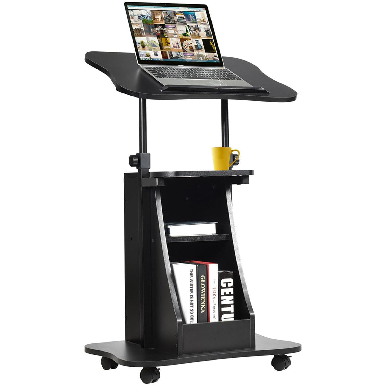 DATORBORD Svart - Svart, Träbaserade material (40/55/110cm) - COSTWAY