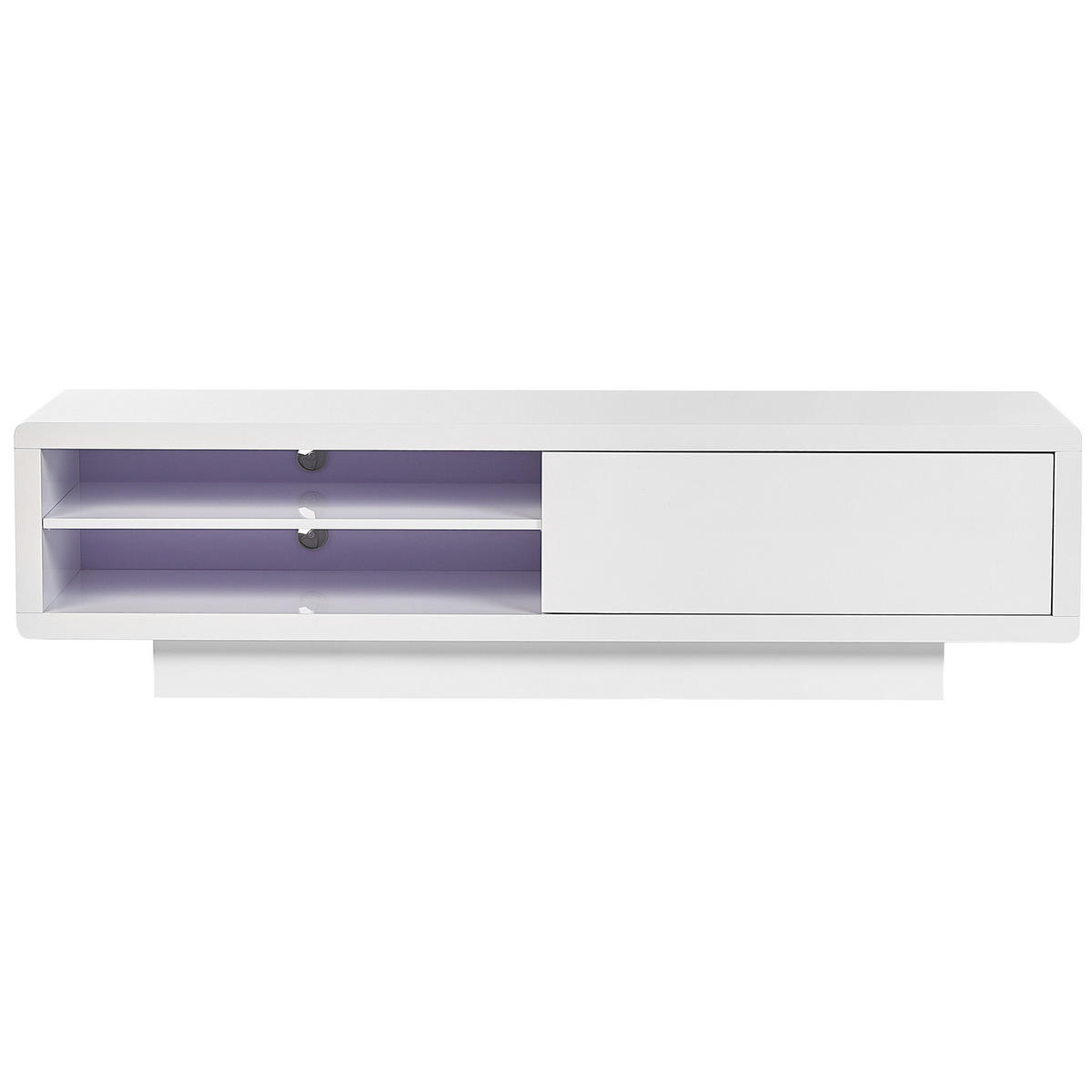 TV-MÖBEL Weiß ANTONIC 39/158/43 cm - Weiß, Holzwerkstoff (158/43/39cm) - Beliani