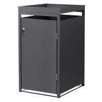 SADA 1 popelnic s rostlinnou střechou antracitová - antracitová, kov (68/124/80cm) - ML-DESIGN