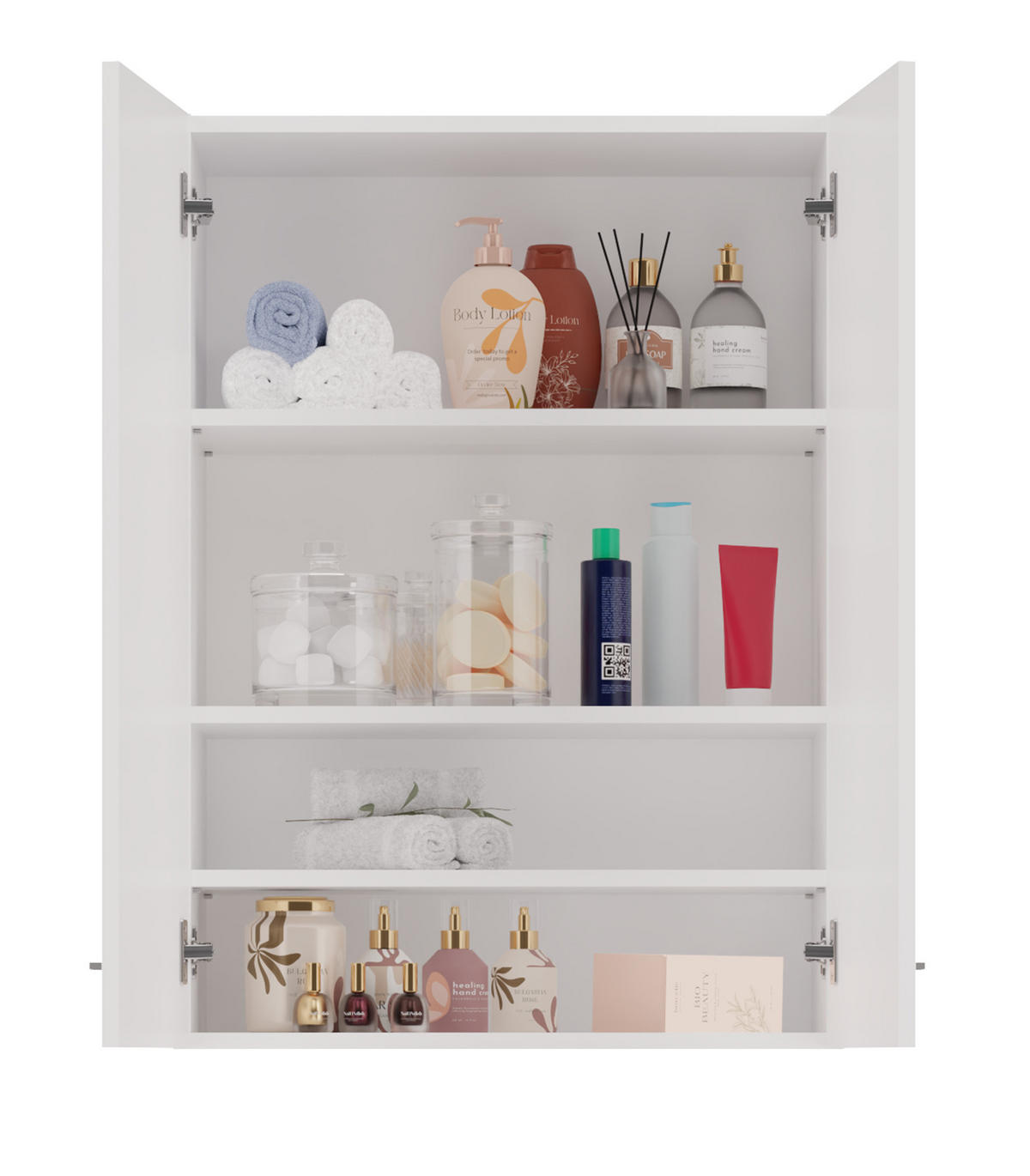 BADEZIMMERSCHRANK POLA MINI DD - WEISS - Weiß, Holzwerkstoff (64/90/30cm) - CDF