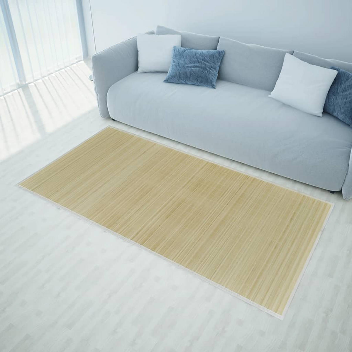TEPPICH Bambus Natur Rechteckig 120x180 cm - Beige, Holz (120/180cm) - furnicato