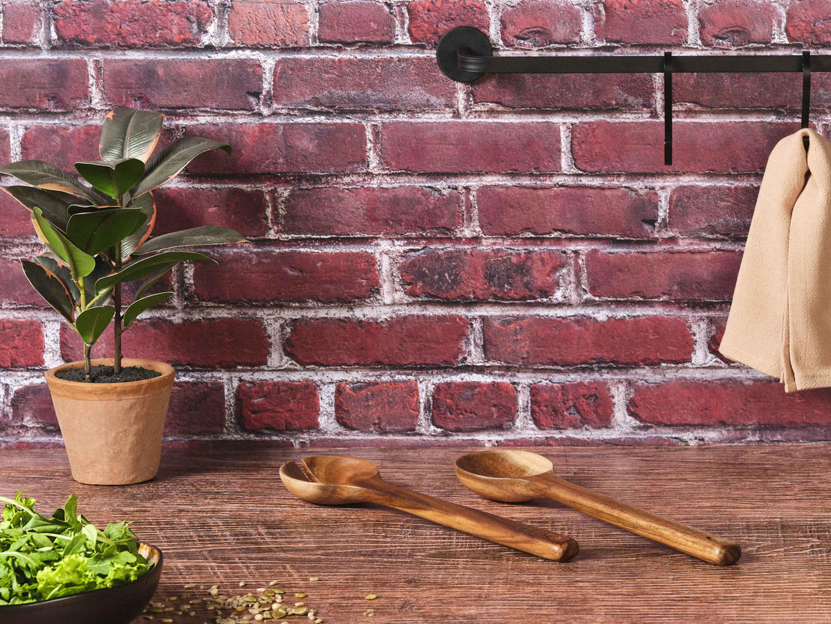 SALATBESTECK aus Akazienholz OLLE - Braun, Holz (29.8cm) - Björn