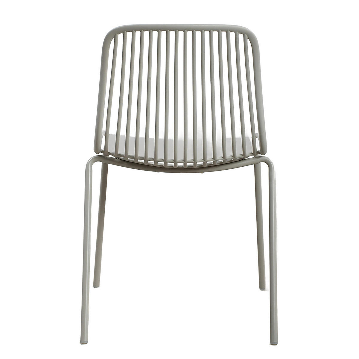 GARTENSTUHL - 4er-Set - Stahl / Polypropylen - Beige, Kunststoff/Metall (51/82/54cm) - home24