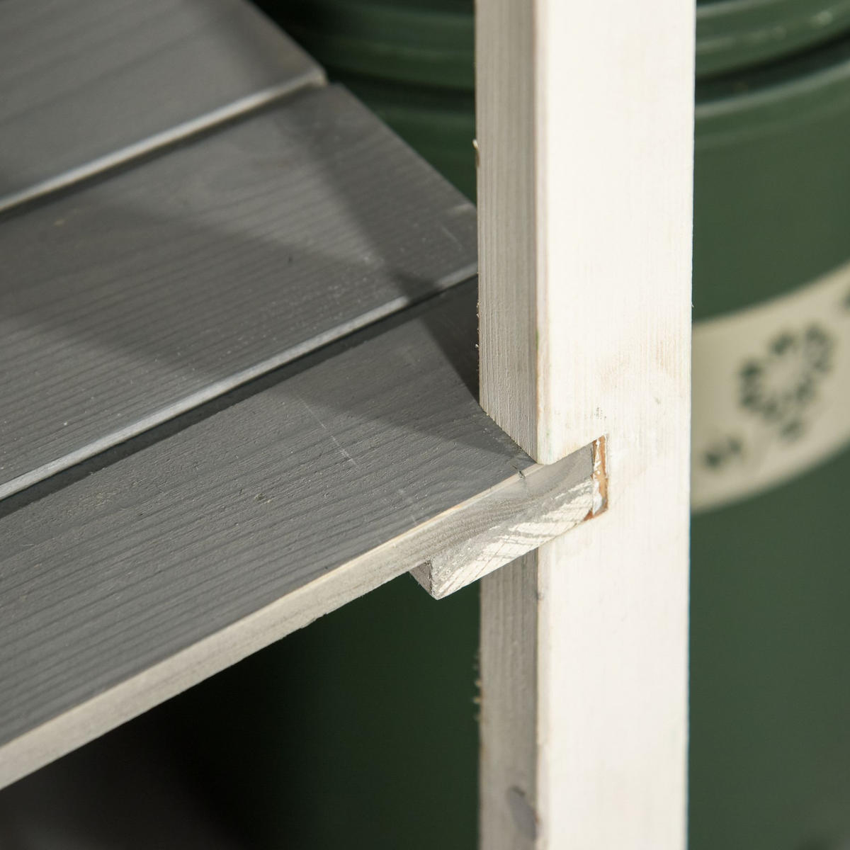 GARTENSCHRANK Regalböden Schwarz-Grau-Weiß - Grau, Holz (56/115/75cm) - ComfortXL