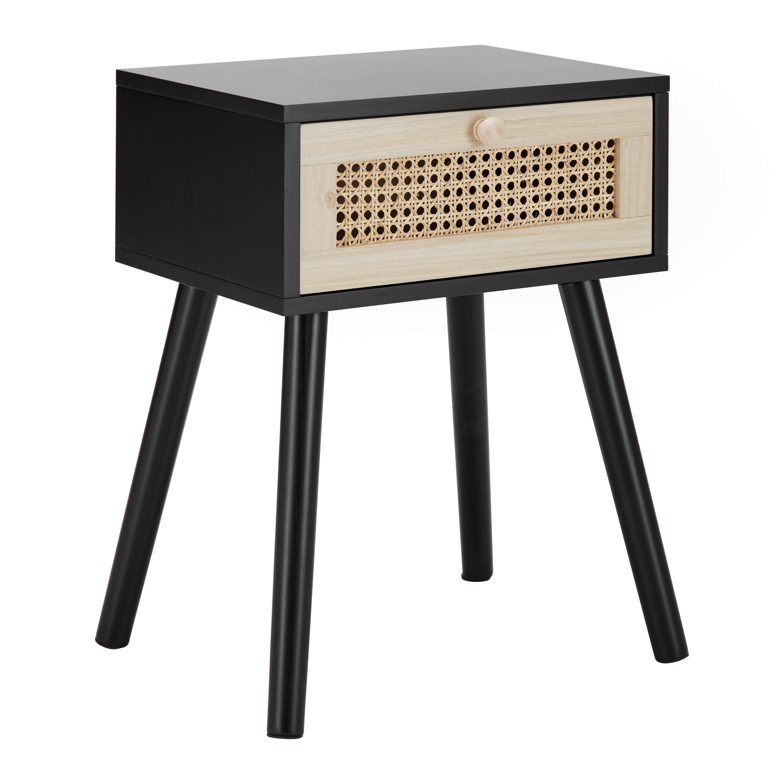 BEISTELLTISCH Denis Hellbraun/ Schwarz MDF - Naturfarben, Holz (40/30/54cm)