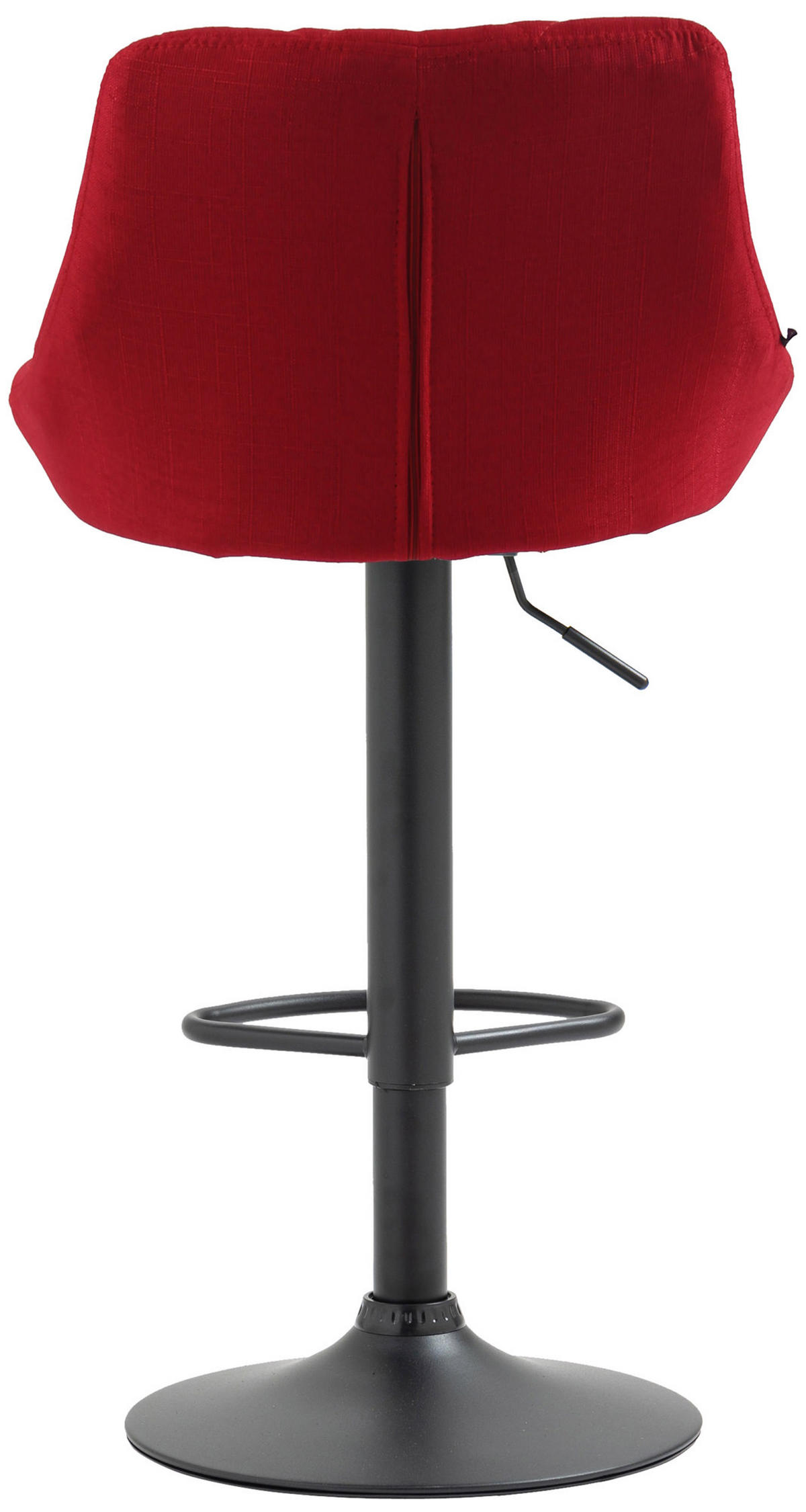 BARHOCKER Stoff rot - Rot/Schwarz, Textil/Metall (46/83/49cm) - CLP