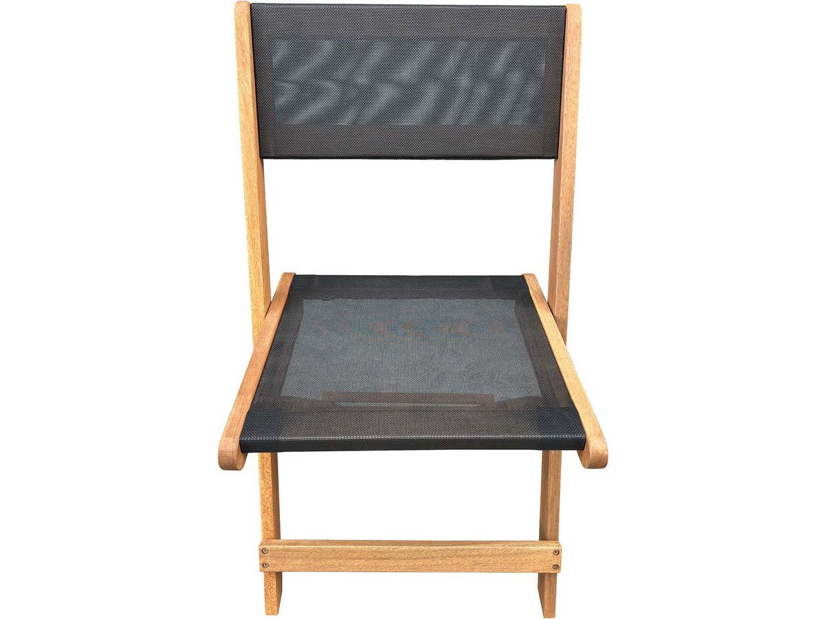GARTENSTUHL Seoul klappbar 2er-Set Schwarz - Schwarz, Holz/Textil (49/79/44cm) - Habitat Garten