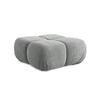 POUF Chenille Stoff Grau - Blau/Schwarz, Kunststoff/Textil (95/41/95cm) - Makamii