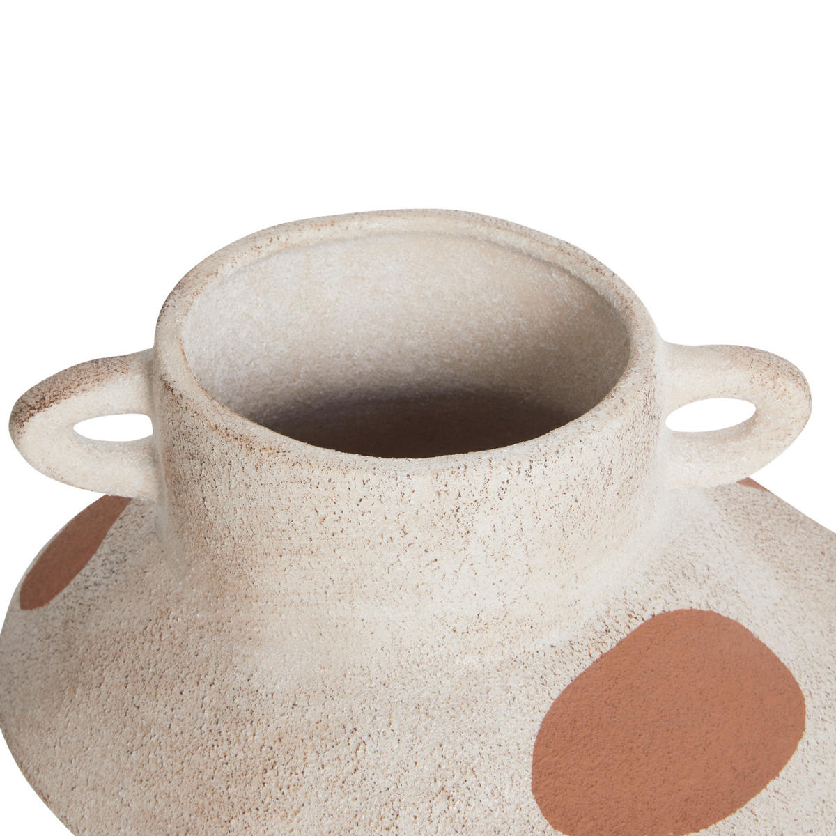BLUMENVASE Steinzeug beige Alosidae - Beige, Stein (19cm) - Beliani