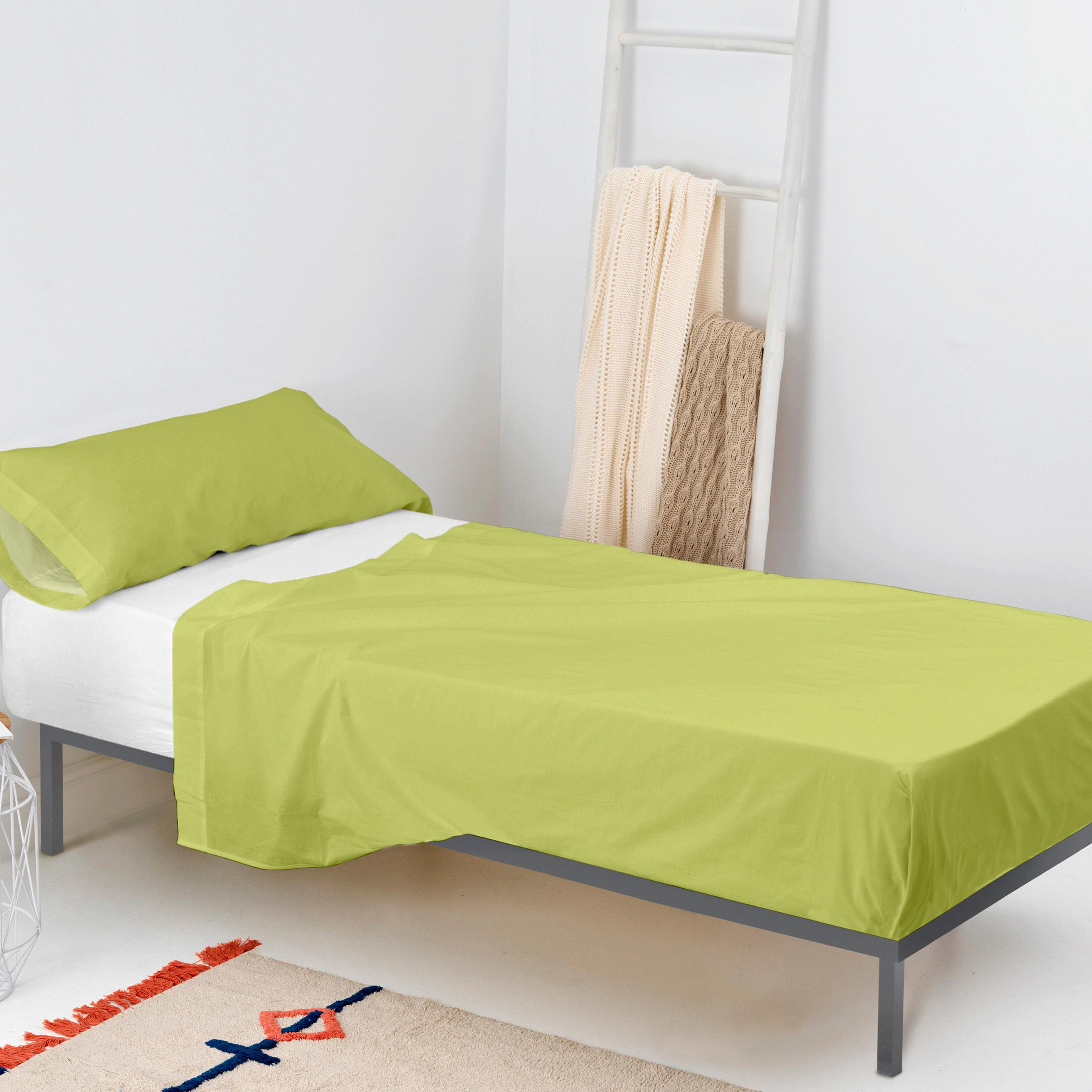 BETTWÄSCHE 2er-Set teiliges basic 180x270 cm grün - Grün, Textil (180/270cm) - Happy Friday