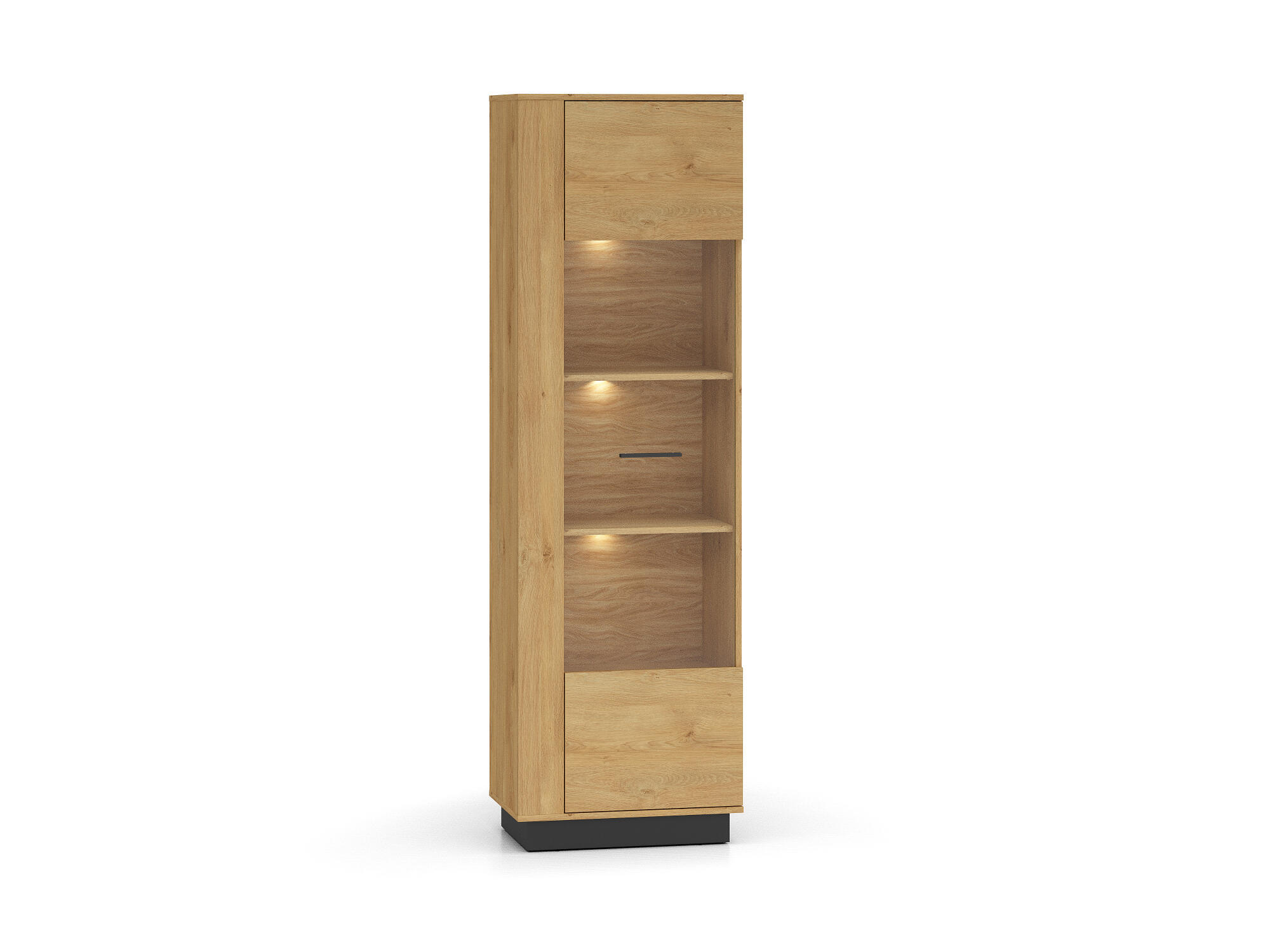 VITRINE MODESTO Beige 60x40x196 cm - Beige, Holzwerkstoff (60/196/40cm) - FURNLUX