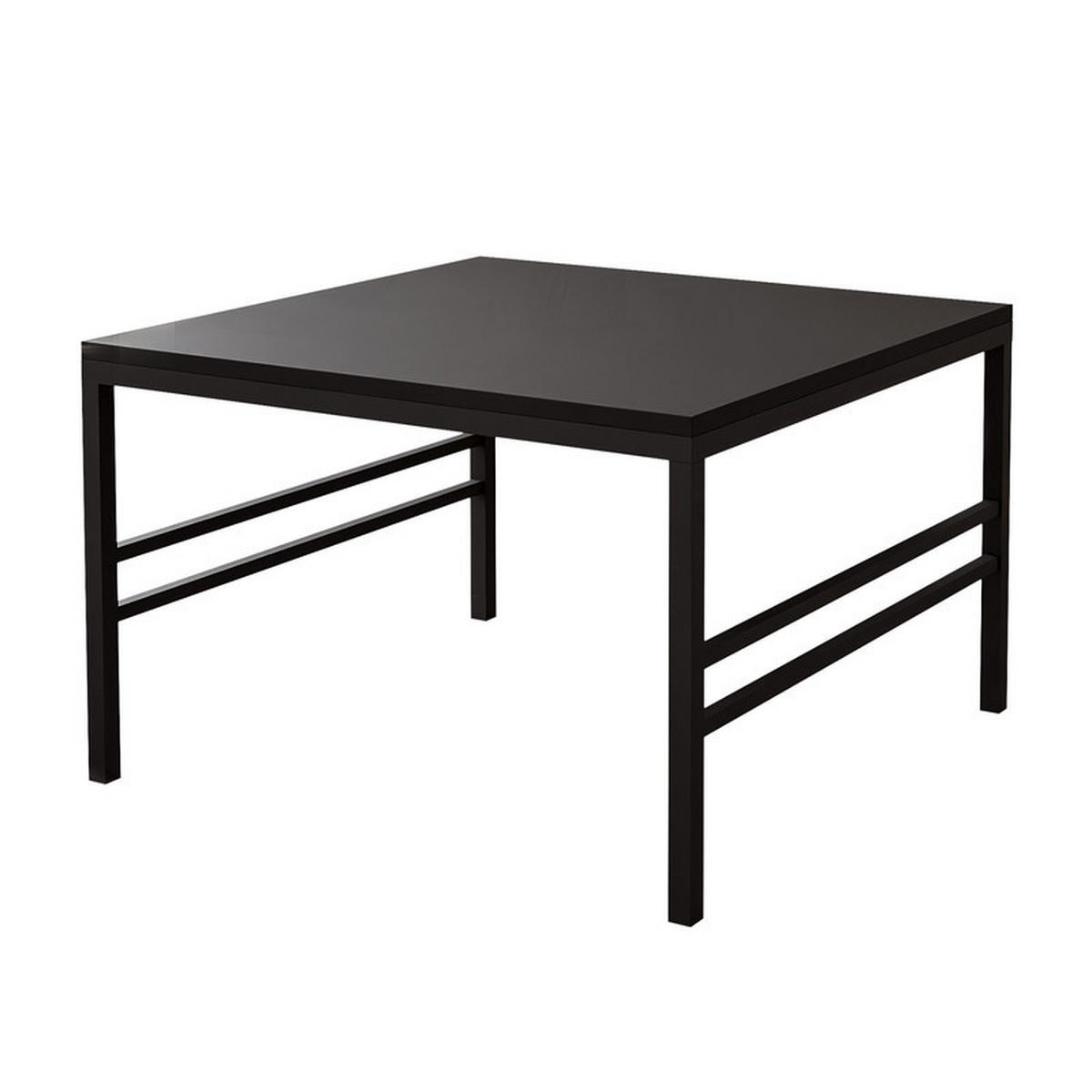 COUCHTISCH FORMA 60/60 cm Quadrat, Schwarz matt - Schwarz, Metall (60/60/46cm) - Idohome