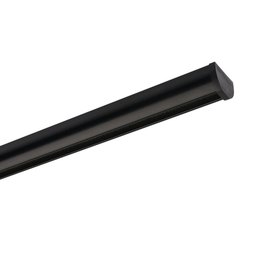 GARDINENSCHIENE 1-lauf Round - Schwarz, Metall (350cm) - Deco-Raum