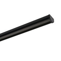 GARDINENSCHIENE 1-lauf Round - Schwarz, Metall (350cm) - Deco-Raum