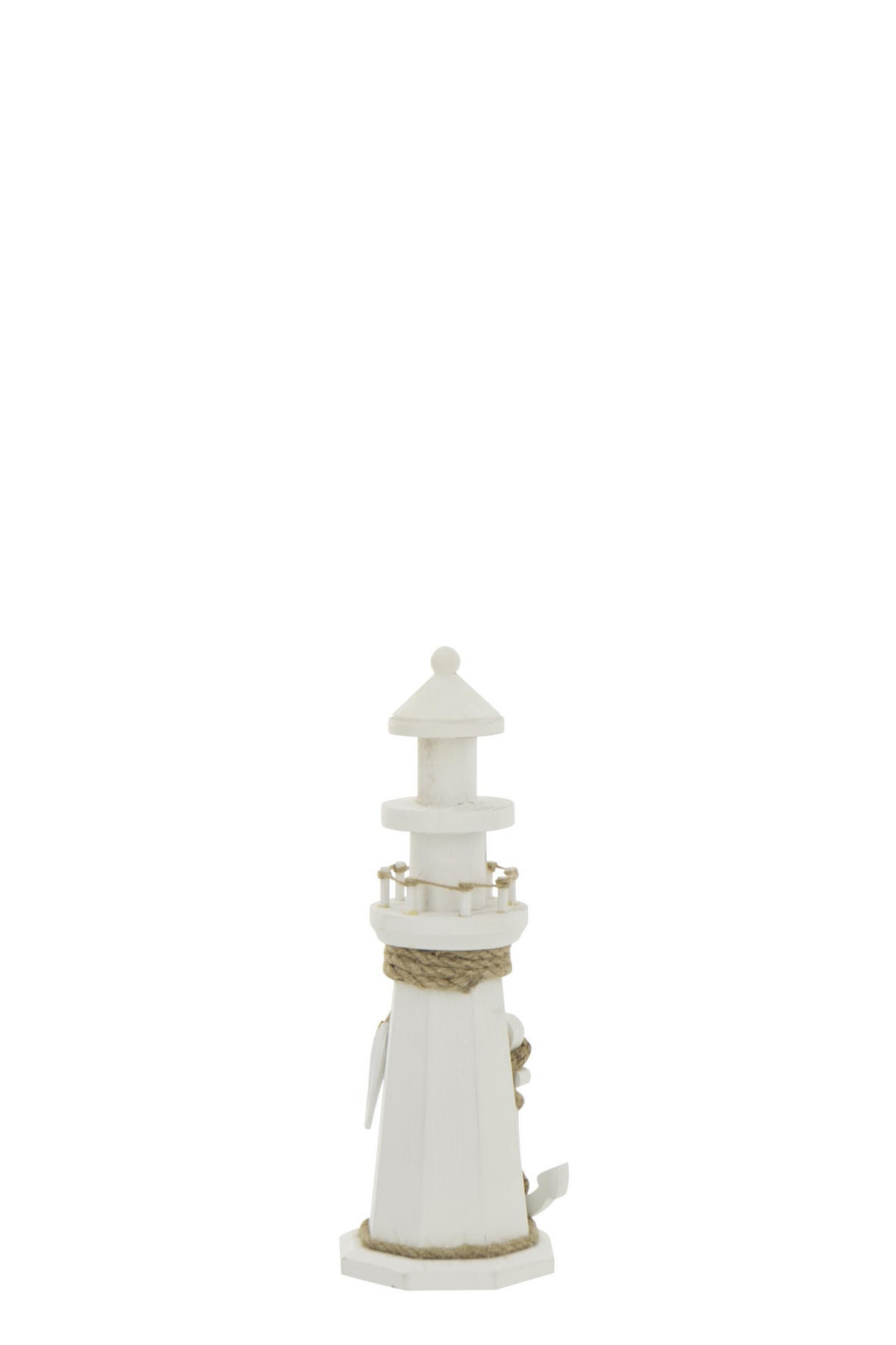 DEKOOBJEKT LEUCHTTURM - Weiß, Holz (10.5/30.5/10.5cm) - J-Line