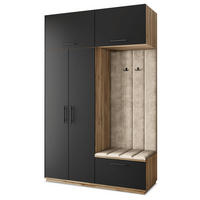 GARDEROBENSCHRANK REMA 150/240/60 cm Modern Eiche Wotan - Eiche Wotan/Schwarz, Holzwerkstoff (150/240/60cm) - MASSENO