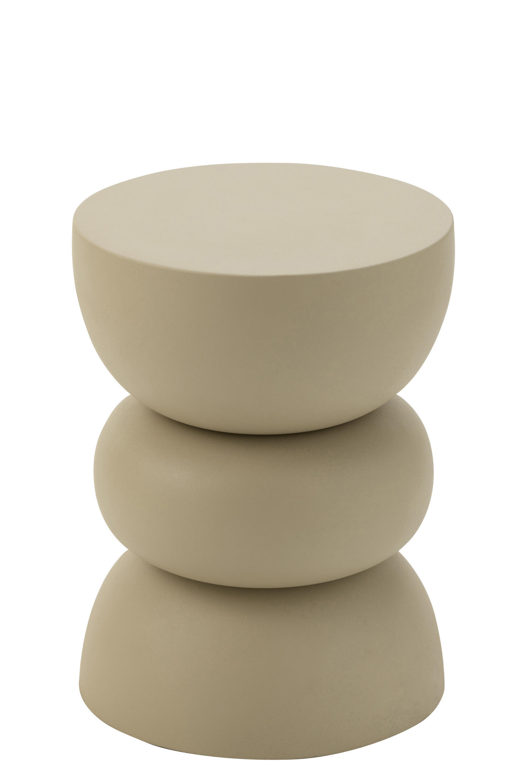 TISCH LISE - Metall - Beige - Beige, Metall (32/32/43.5cm) - J-Line