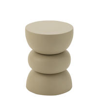 TISCH LISE - Metall - Beige - Beige, Metall (32/32/43.5cm) - J-Line