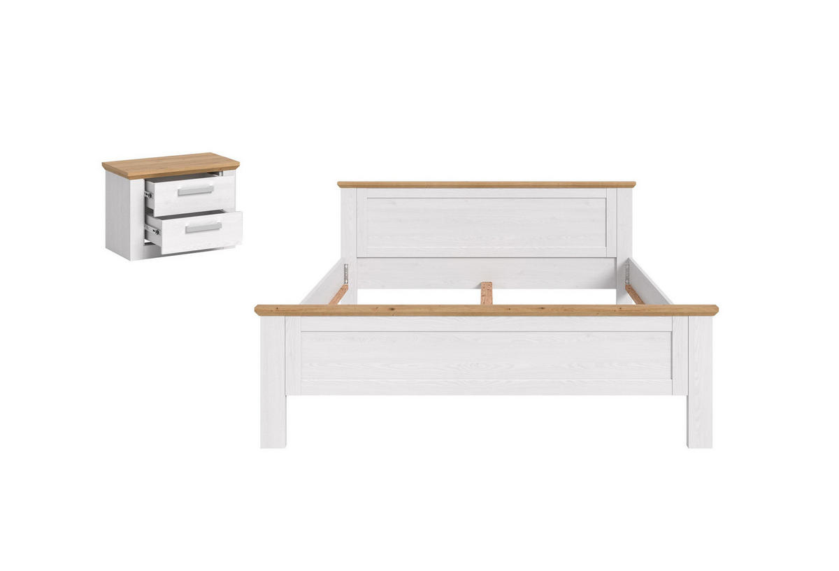 BETTANLAGE VERONA (B/H/T: ca. 245/90/209 cm) in Sibiu Lärche Nachbildung/Sibiu Lärche Nachbildung - Lärchefarben, Holzwerkstoff - Homes & Jones