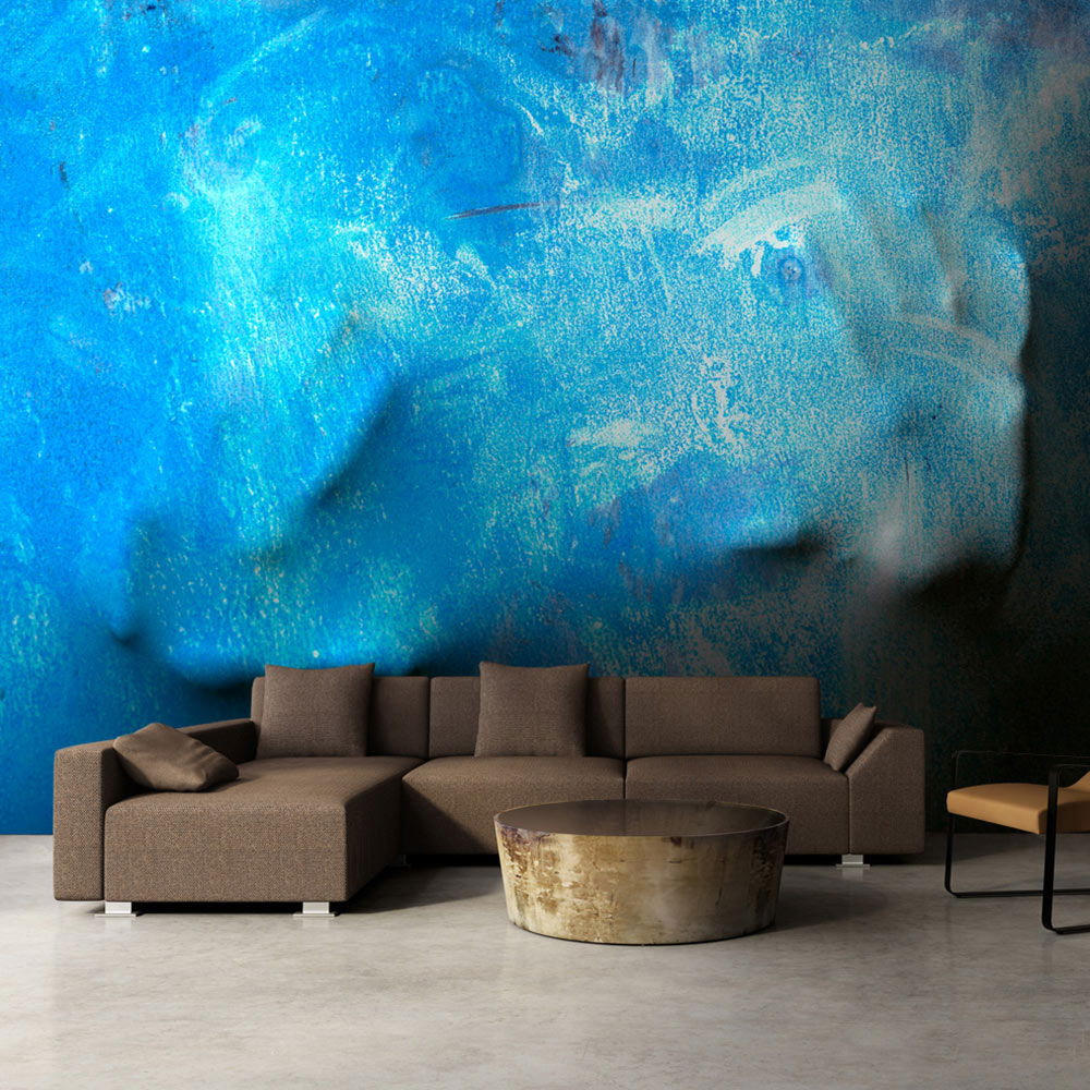 VLIESTAPETE Blau 400/280 cm - Blau/Grau, Textil (400/1cm) - KUNSTLOFT