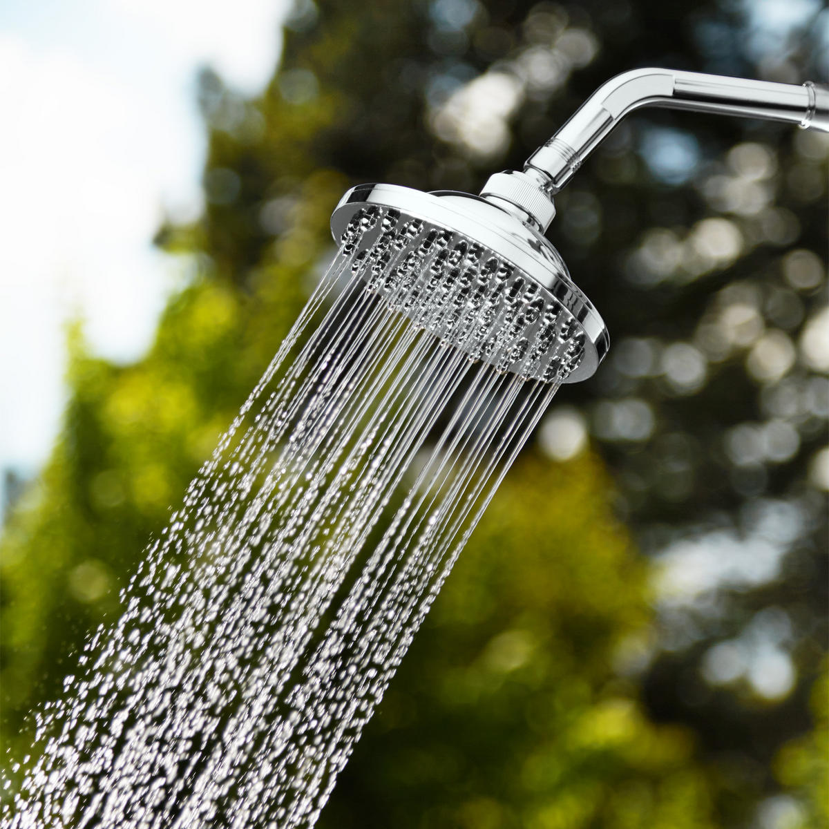 SOLARDUSCHE Orinoco,inklusive Wasserhahn,schwarz/silber - Silberfarben/Schwarz, Kunststoff (19.5/222/47cm) - tectake