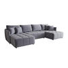 WOHNLANDSCHAFT Onil mit Schlaffunktion - Hellgrau, Textil (342/88/190cm) - SIMKAM Furniture