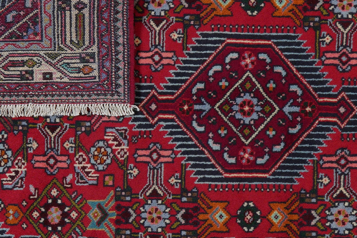 ORIENTTEPPICH handgeknüpft Assadabad Rot 154/102 cm Schurwolle - Rot, Textil (102/154cm) - Looma