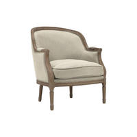 SESSEL Barock - Stoff - Beige - ALIENOR - Creme, Textil (78/89.5/72cm) - Vente-Unique