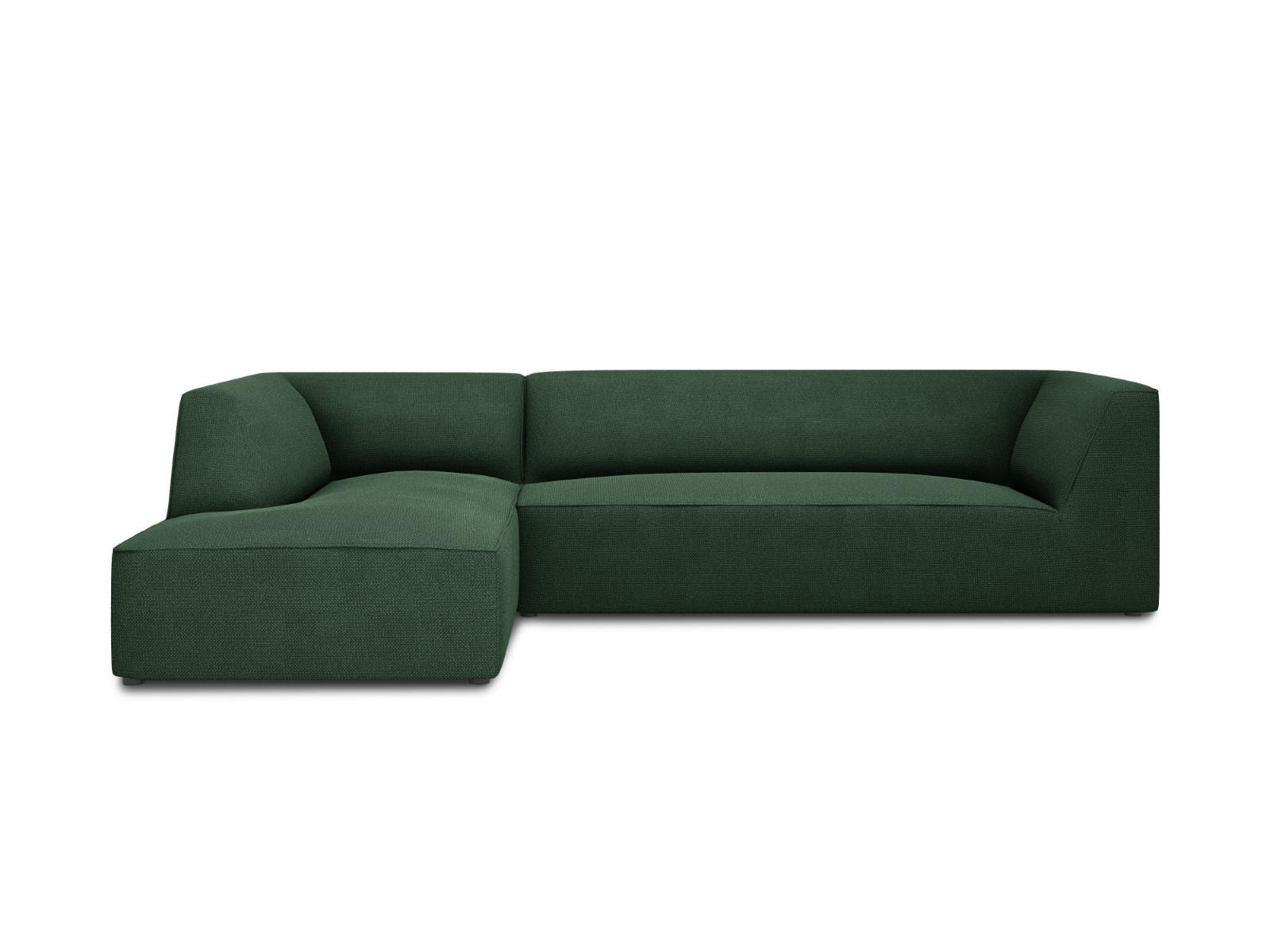 ECKSOFA links Ruby aus strukturiertem Stoff grün 4 Sitzplätze - Grün, Textil (180/273cm) - Micadoni