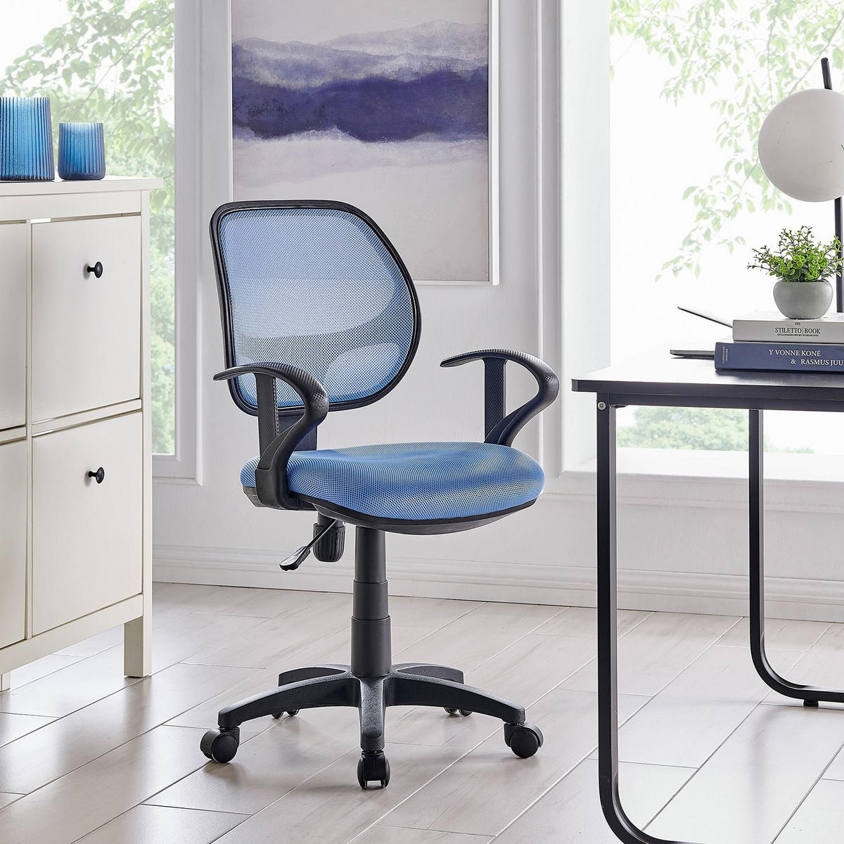 KINDERDREHSTUHL COOL - Hellblau, Textil (58/97/58cm) - IDIMEX