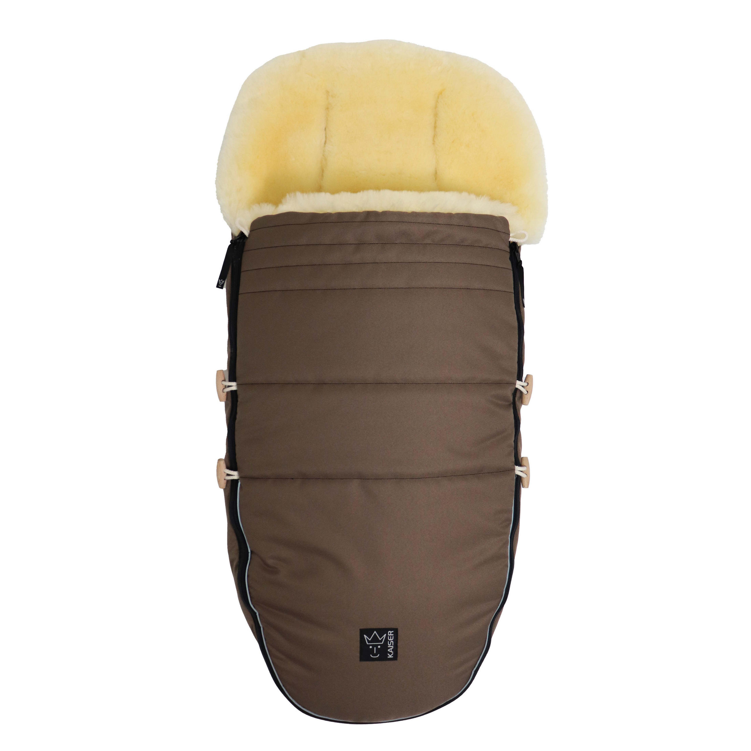 LAMMFELL-FUSSSACK Love the Nature, caribou - Braun, Fell (44/95cm) - Kaiserbaby