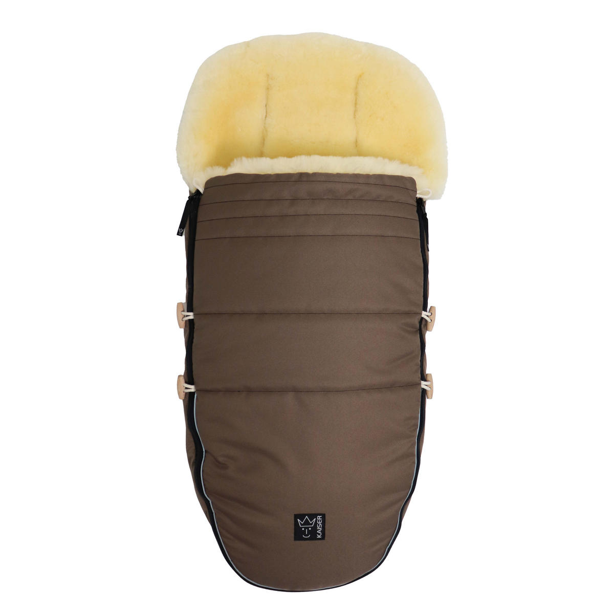 LAMMFELL-FUSSSACK Love the Nature, caribou - Braun, Fell (44/95cm) - Kaiserbaby