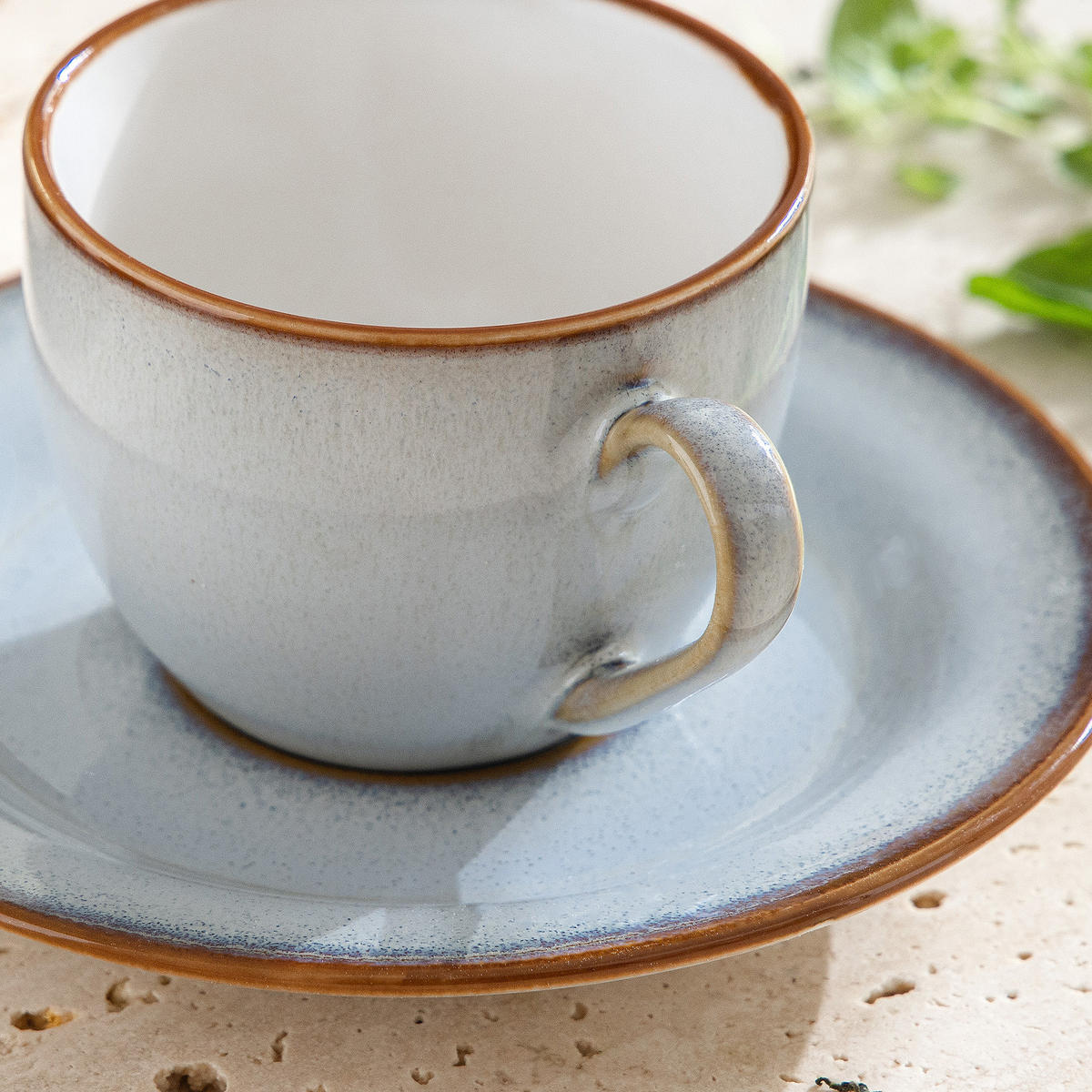 KAFFEESERVICE ESPRESSO 6 Personen PORTOFINO 12-tlg - Blaugrau, Keramik (9.5/6.5/9.5cm) - Ritzenhoff Breker