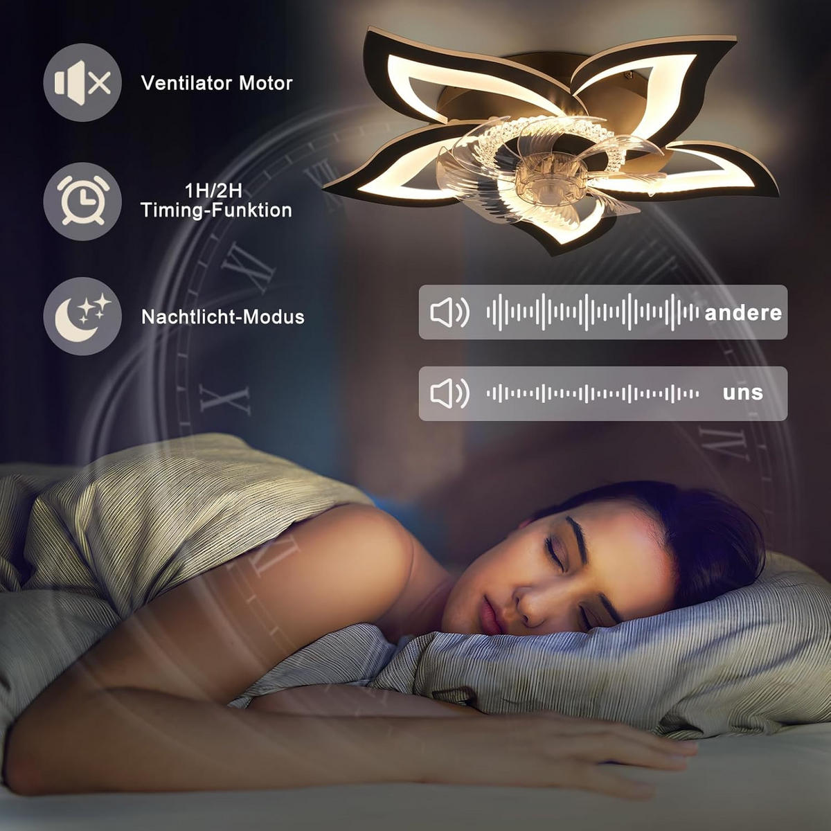 LED-DECKENLEUCHTE Frostal 62/62/14.5 cm - Schwarz, Metall (62/62/14.5cm) - ZMH