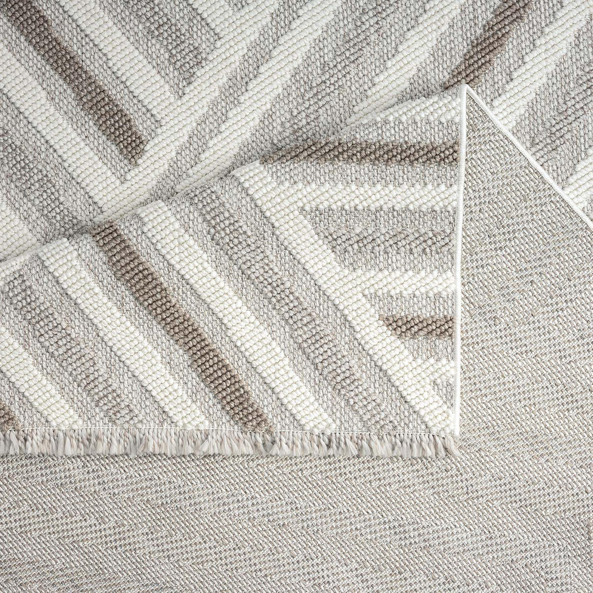 KURZFLOR-TEPPICH Lindo 7590 Beige 140x200 cm - Beige/Grau, Textil (140/200cm) - carpet city