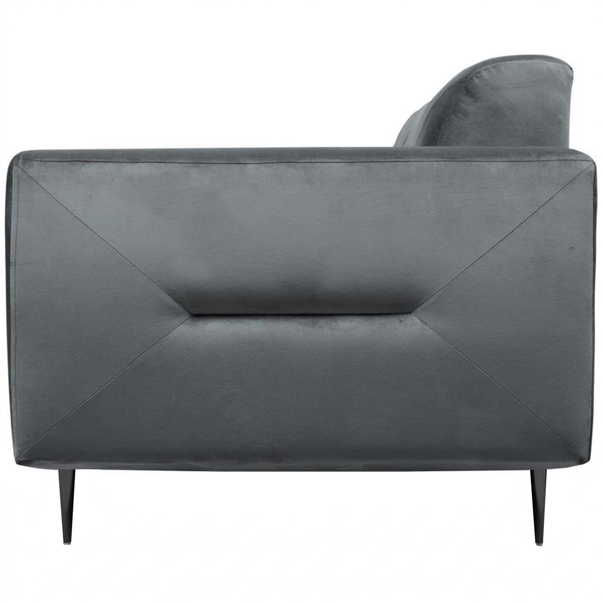 RELAXSESSEL Venezia dunkelgrau mit schwarzen Beinen - Dunkelgrau/Schwarz, Textil (112/85/94cm) - Beautysofa