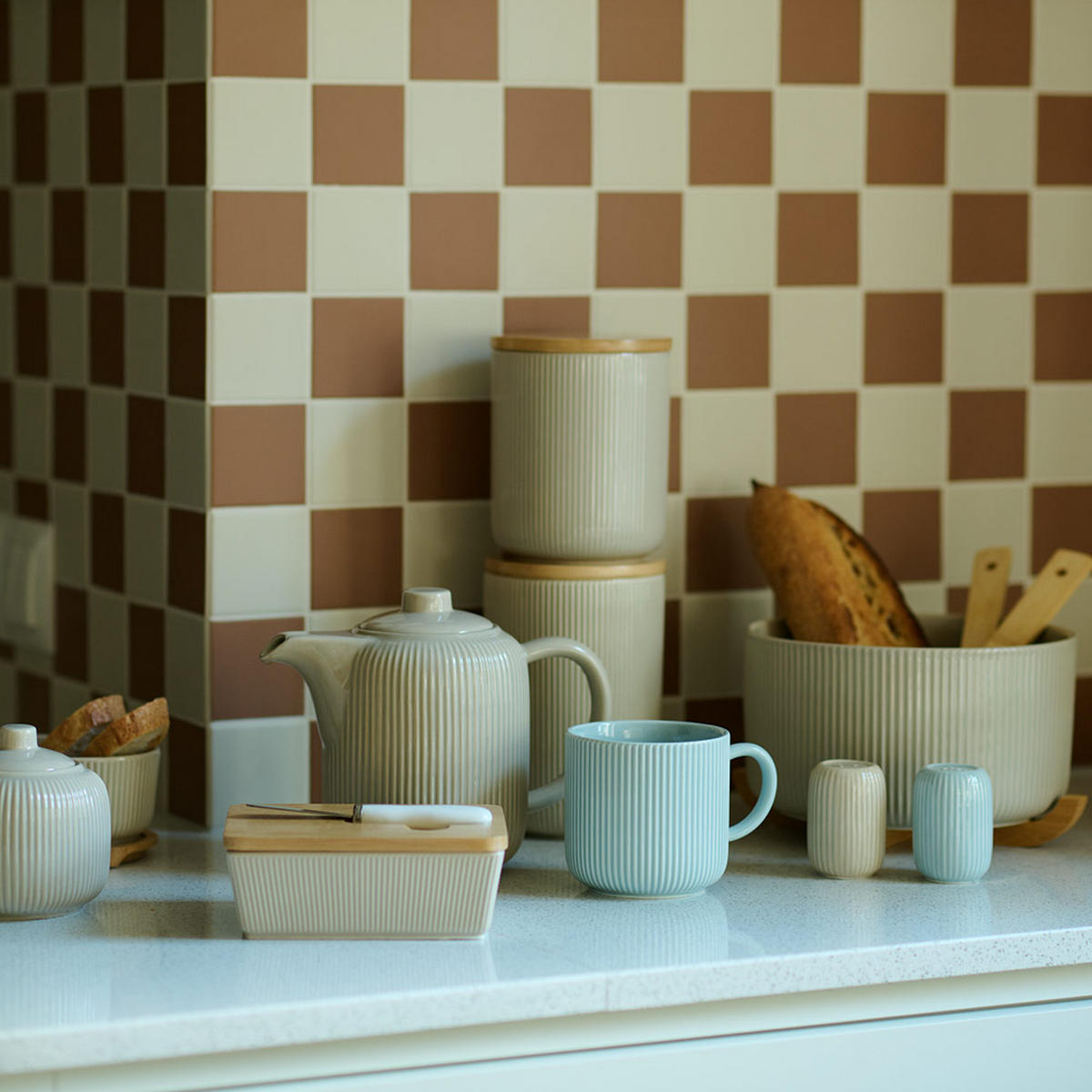 BECHER Linersis 370ml, Beige - Beige, Keramik (0.37L) - home&you