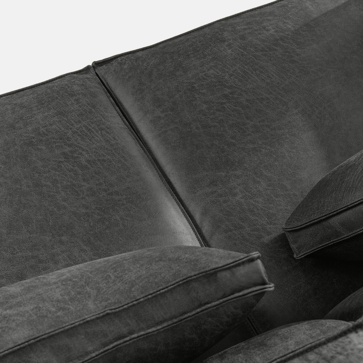 3-SITZER SOFA FEROX, Dunkelgrau - Dunkelgrau, Holz/Holzwerkstoff (240/73/96cm) - KONSIMO®