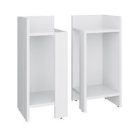 NACHTTISCH Lenar Weiß 27 x 60 cm 2er-Set - Weiß, Holzwerkstoff (27/60/25cm) - Vicco