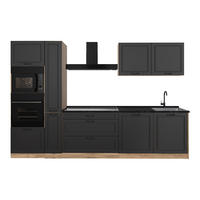 KUCHYNKA R-Line, Antracitový vidiecky dom/Dub Goldkraft, 310 cm antrasiitti työtaso - dub medový/antracitová, kompozitné drevo (310/206.8/60cm) - Vicco