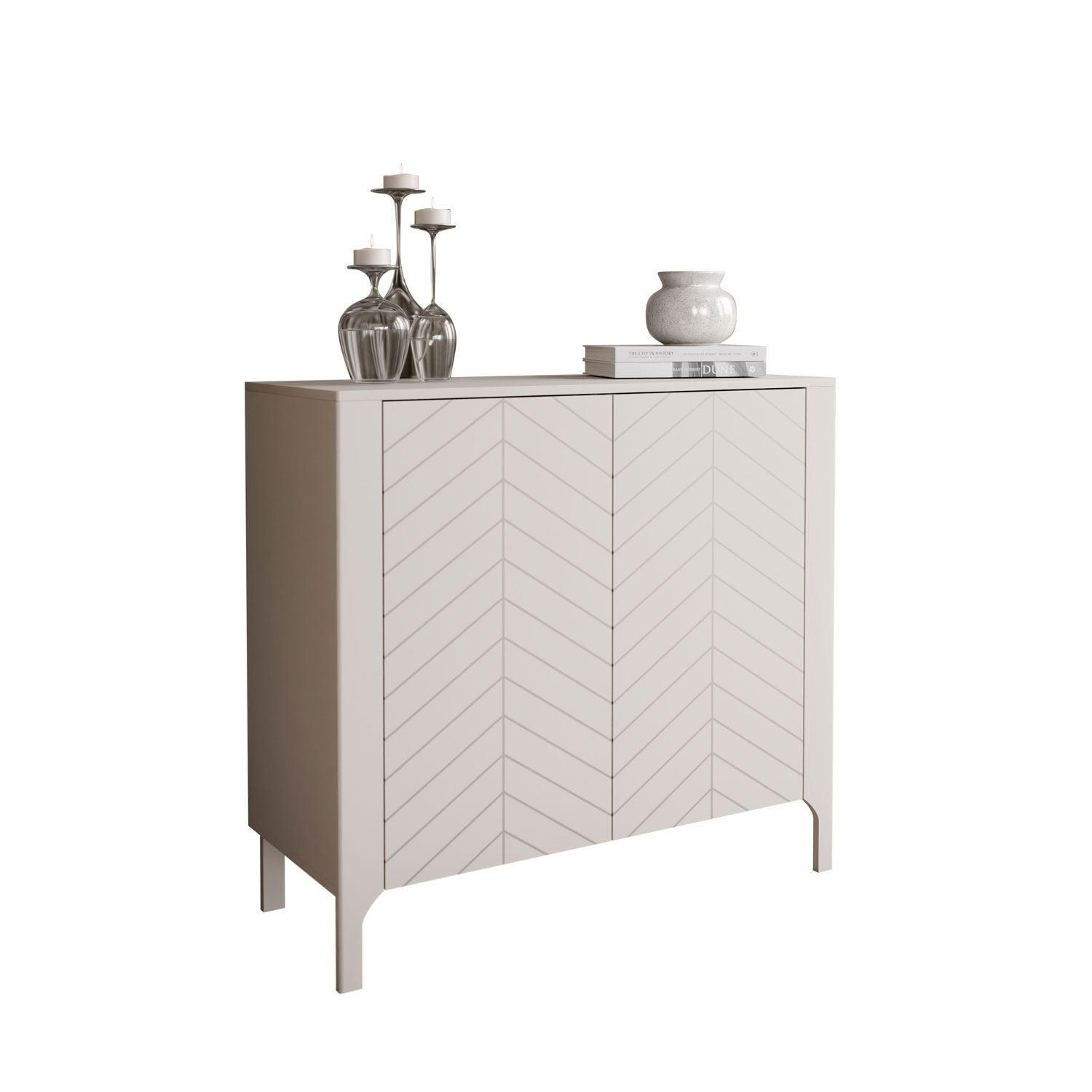 ZWEITÜRIGE Highboard LUMI 103 cm, Kaschmir - Kaschmir, Holzwerkstoff (103/95/41cm) - Lookway