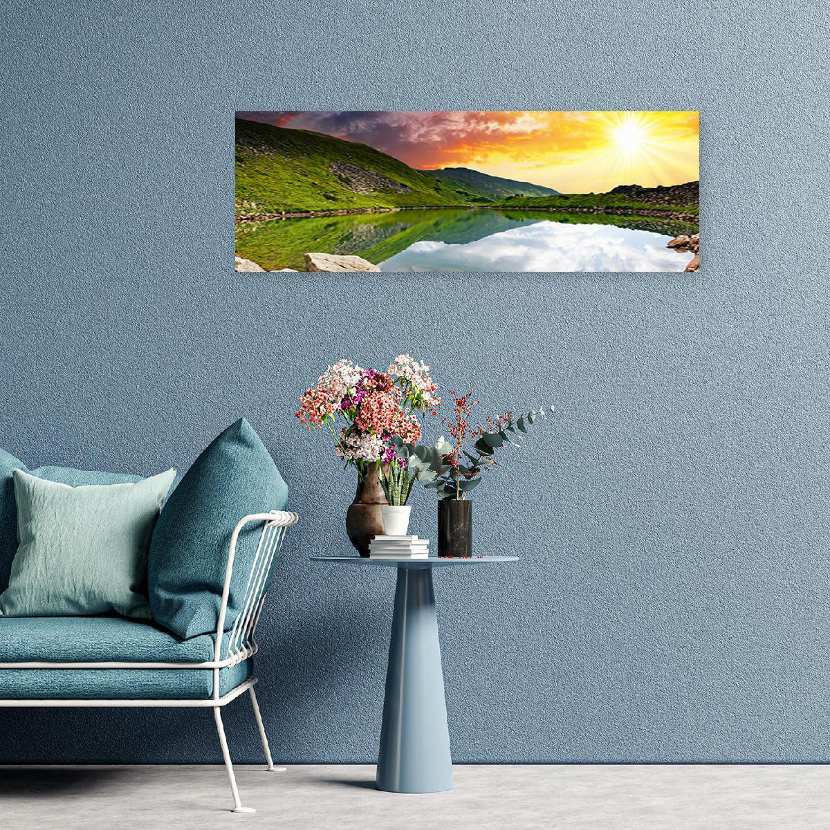 KUNSTDRUCK Grün 120/40 cm - Grün, Textil (120/40cm) - KUNSTLOFT